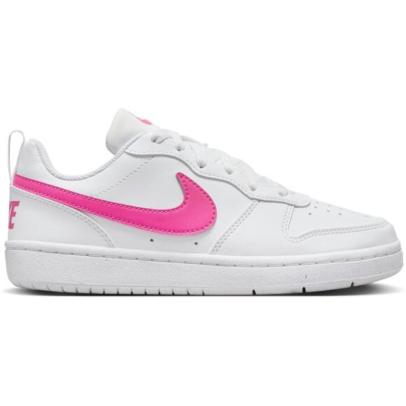 NWT Nike girl Court Borough Low Recraft Big Kid Shoes,White/Laser Fuchsia Sz 6.5 - Picture 2 of 7
